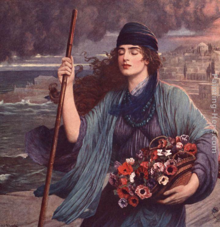 Herbert Gustave Schmalz Nydia Blind Girl of Pompeii